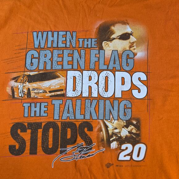 Vintage Tony Stewart #20 NASCAR Winner’s Circle Sleeveless Tee XXL Orange - Picture 2 of 12